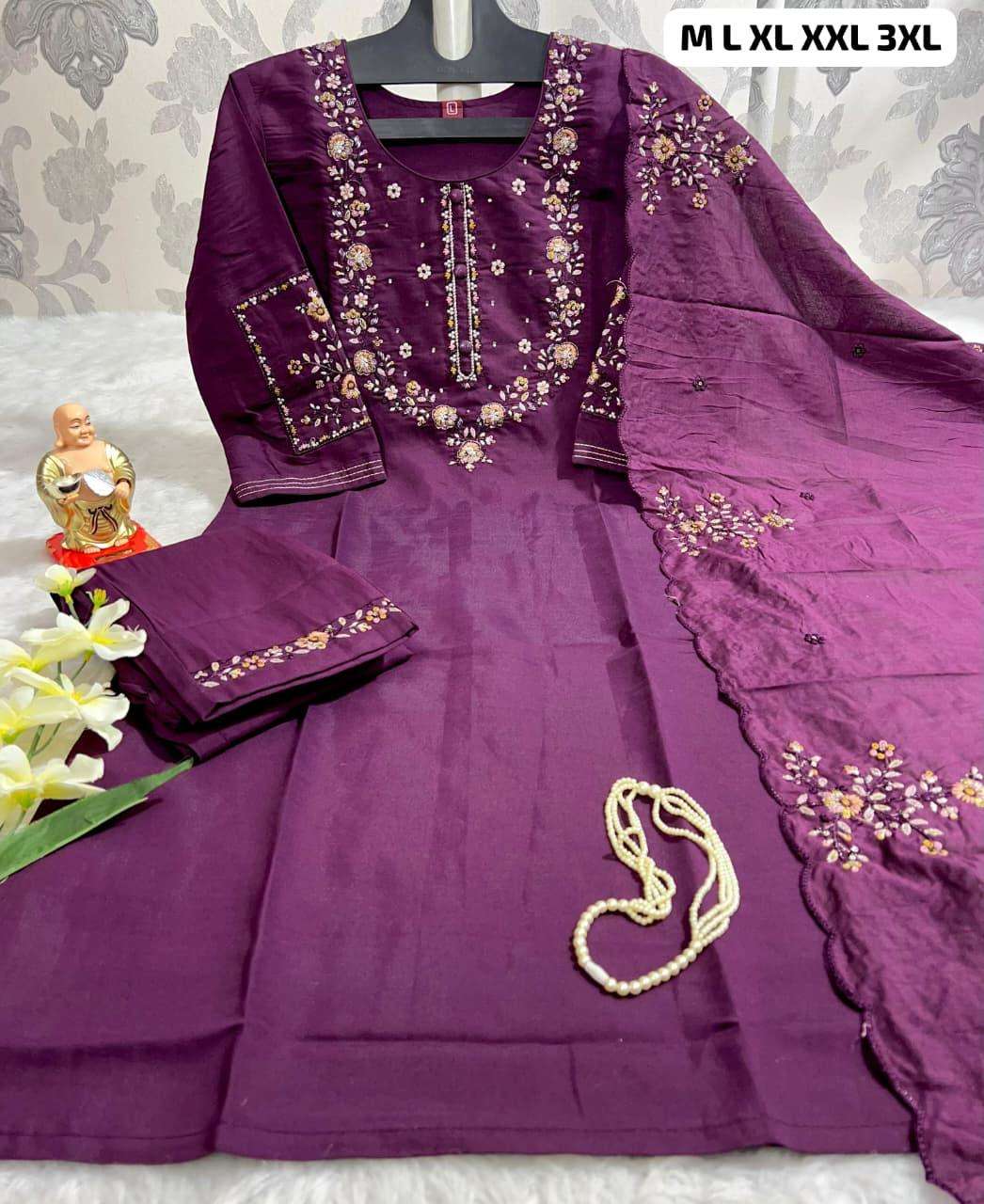 JYOTI VOL-324 BY ASLIWHOLESALE DESIGNER PURE VISCOSE EMBROIDERY DRESSES-00233