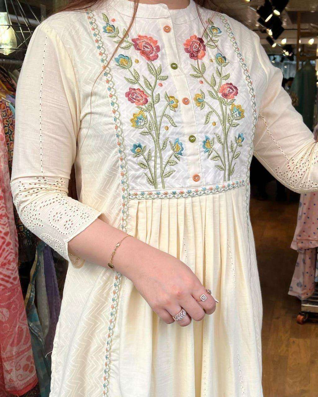 JYOTI VOL-327 BY ASLIWHOLESALE DESIGNER PURE COTTON EMBROIDERY DRESSES-00233