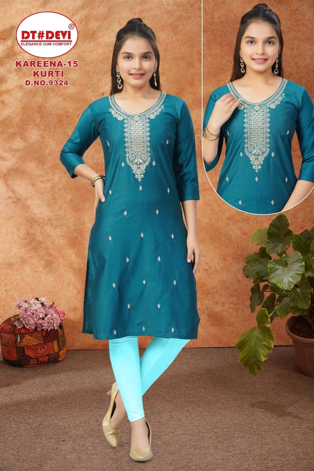 KAREENA VOL-15 9324 BY ASLIWHOLESALE DESIGNER PURE GADHWAL SILK EMBROIDERY KIDS DRESSES-00308