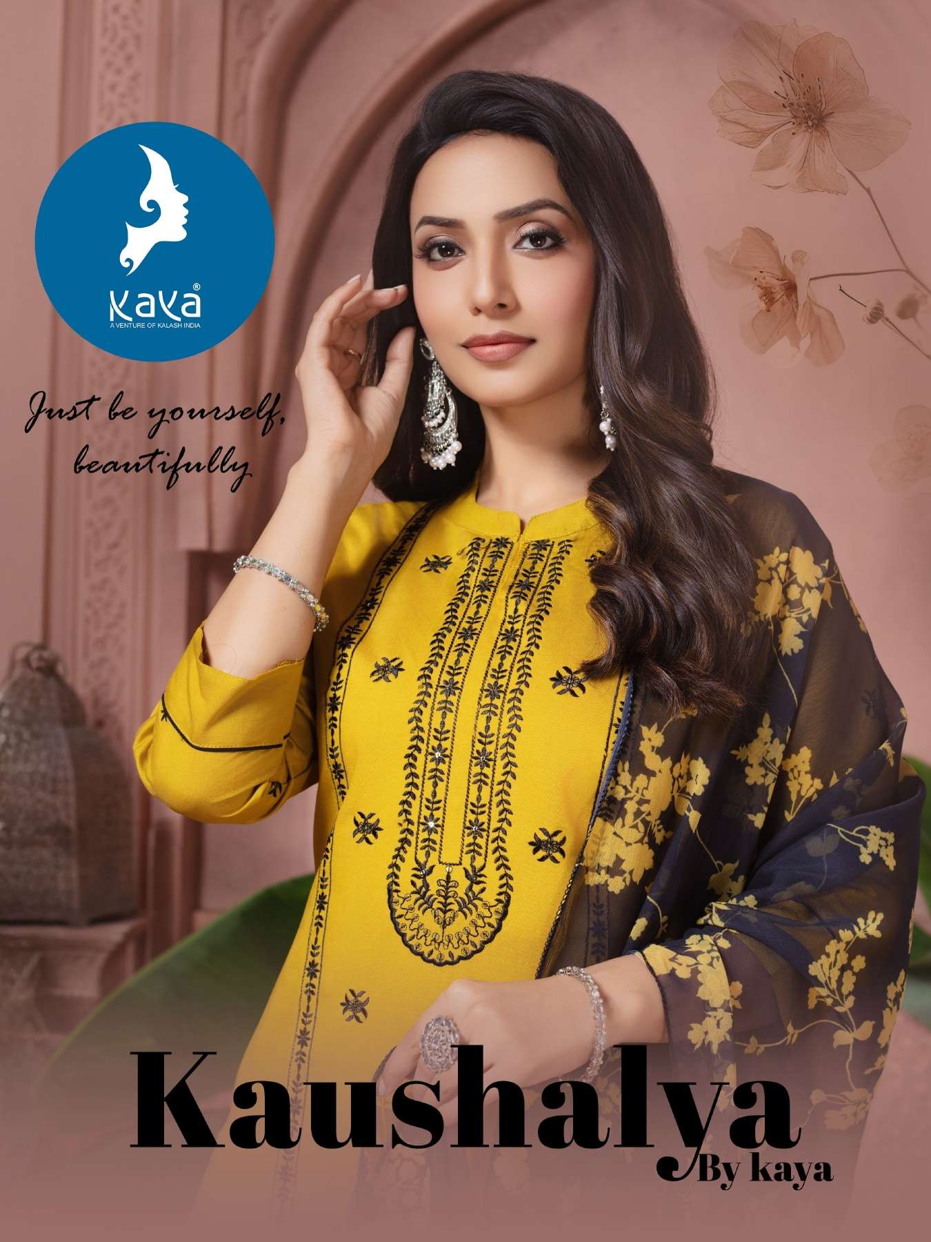 KAYA KAUSHALYA 01 TO 06 SERIES PURE ROMAN EMBROIDERY PRINTED DRESSES-00014
