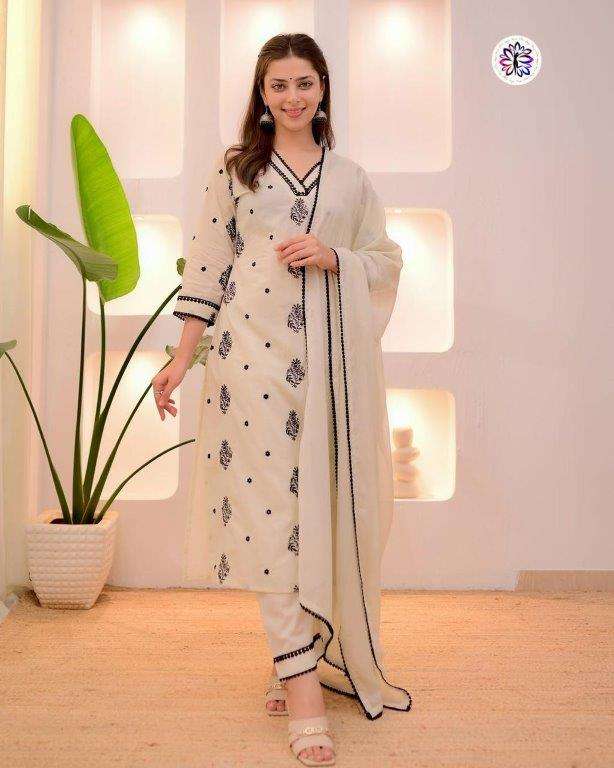 KF-4076 BY ASLIWHOLESALE DESIGNER PURE RAYON EMBROIDERY DRESSES-00096