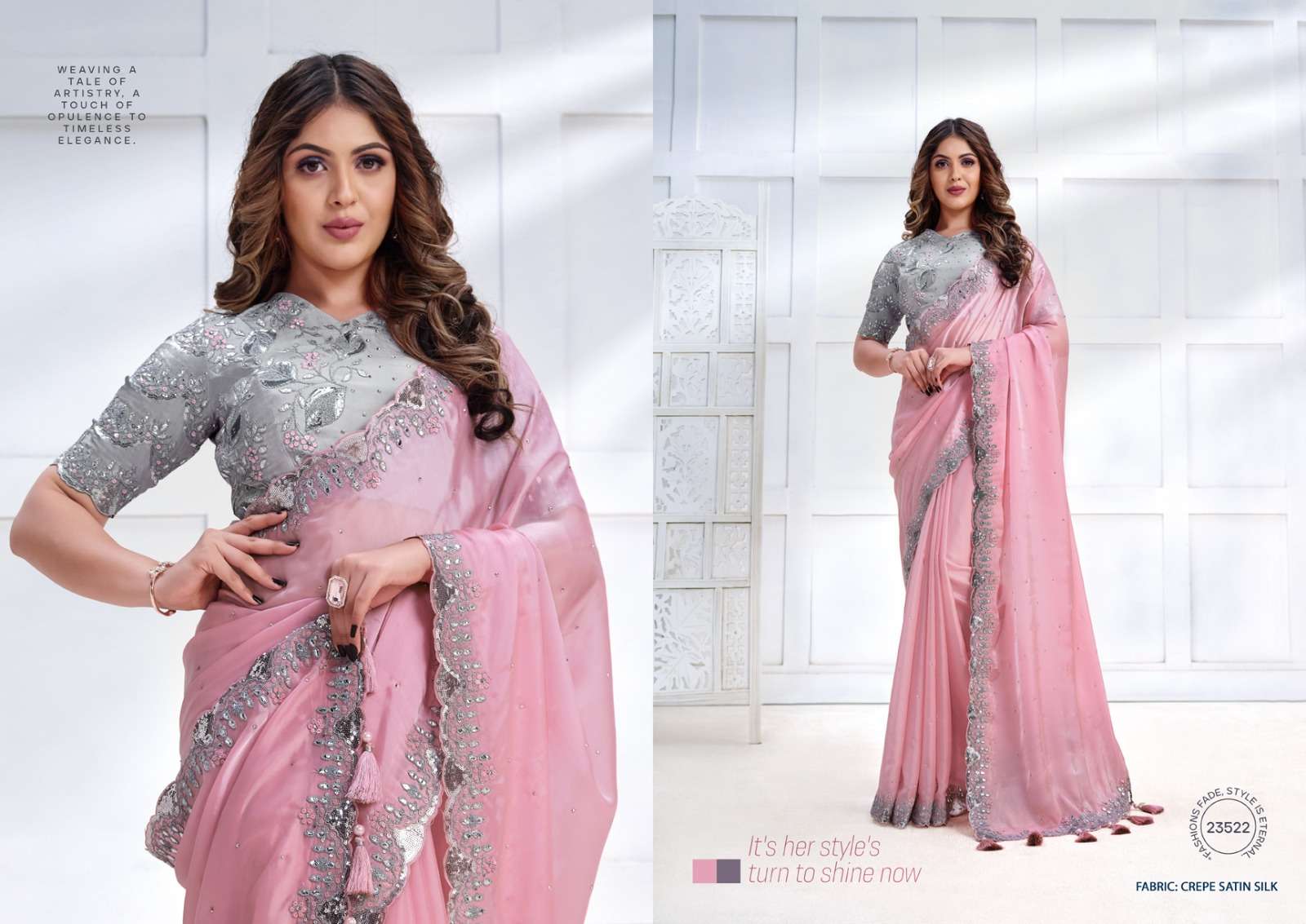 MAHOTSAV MOHMANTHAN 23500 MAJESTICA 23509 TO 23522 SERIES PURE NET EMBROIDERY SAREES-00276