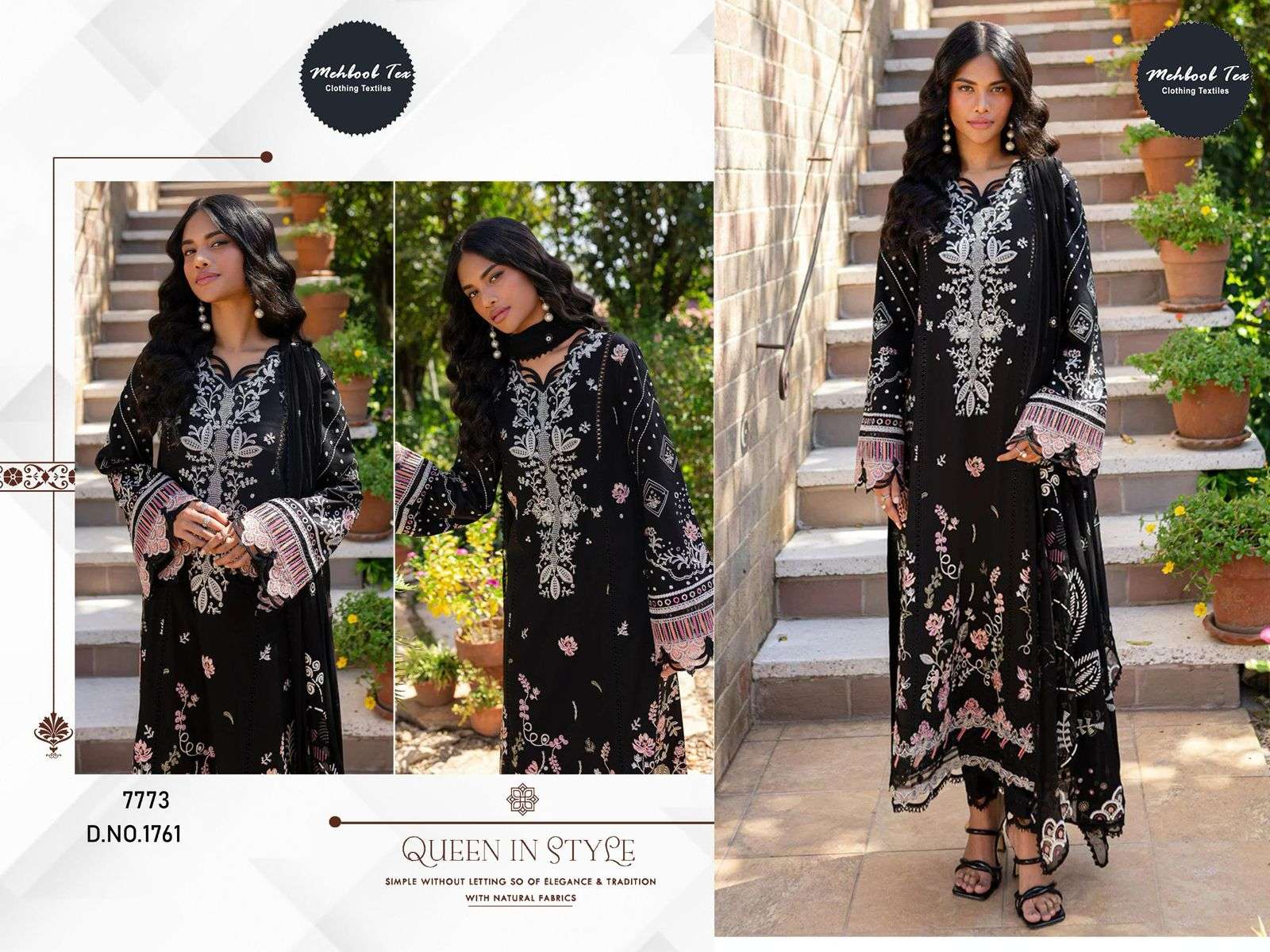 MEHBOOB TEX 1761 COLOUR PURE RAYON EMBROIDERY PAKISTANI DRESS-00062