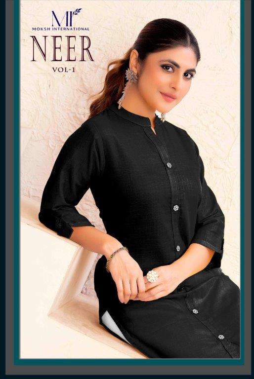 MOKSH INTERNATIONAL NEER VOL-1 01 TO 05 SERIES PURE COTTON KURTIS-00154