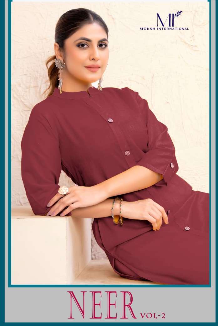 MOKSH INTERNATIONAL NEER VOL-2 05 TO 09 SERIES PURE COTTON KURTIS-00154
