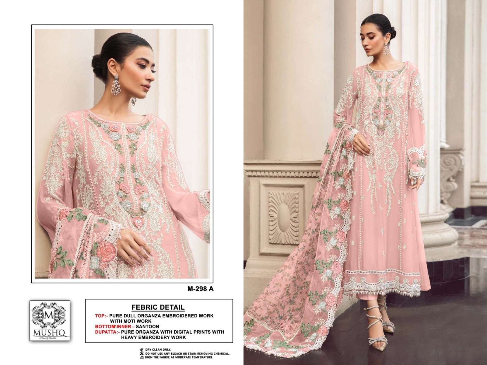 MUSHQ M-298 PURE ORGANZA PAKISTANI DRESS-00201