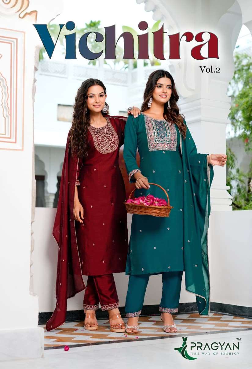 PRAGYAN VICHITRA VOL-02 2001 TO 2007 SERIES PURE VICHITRA LINING DRESSES-00140