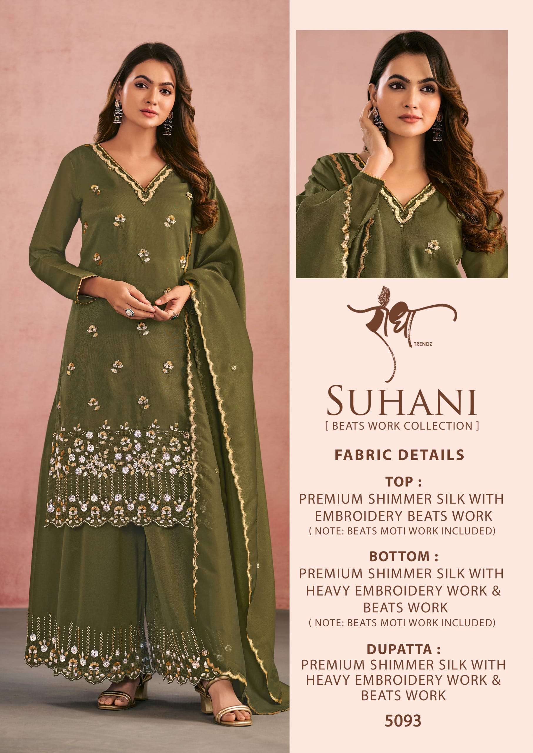 RADHA TRENDZ SUHANI PURE SILK EMBROIDERY DRESSES-00150