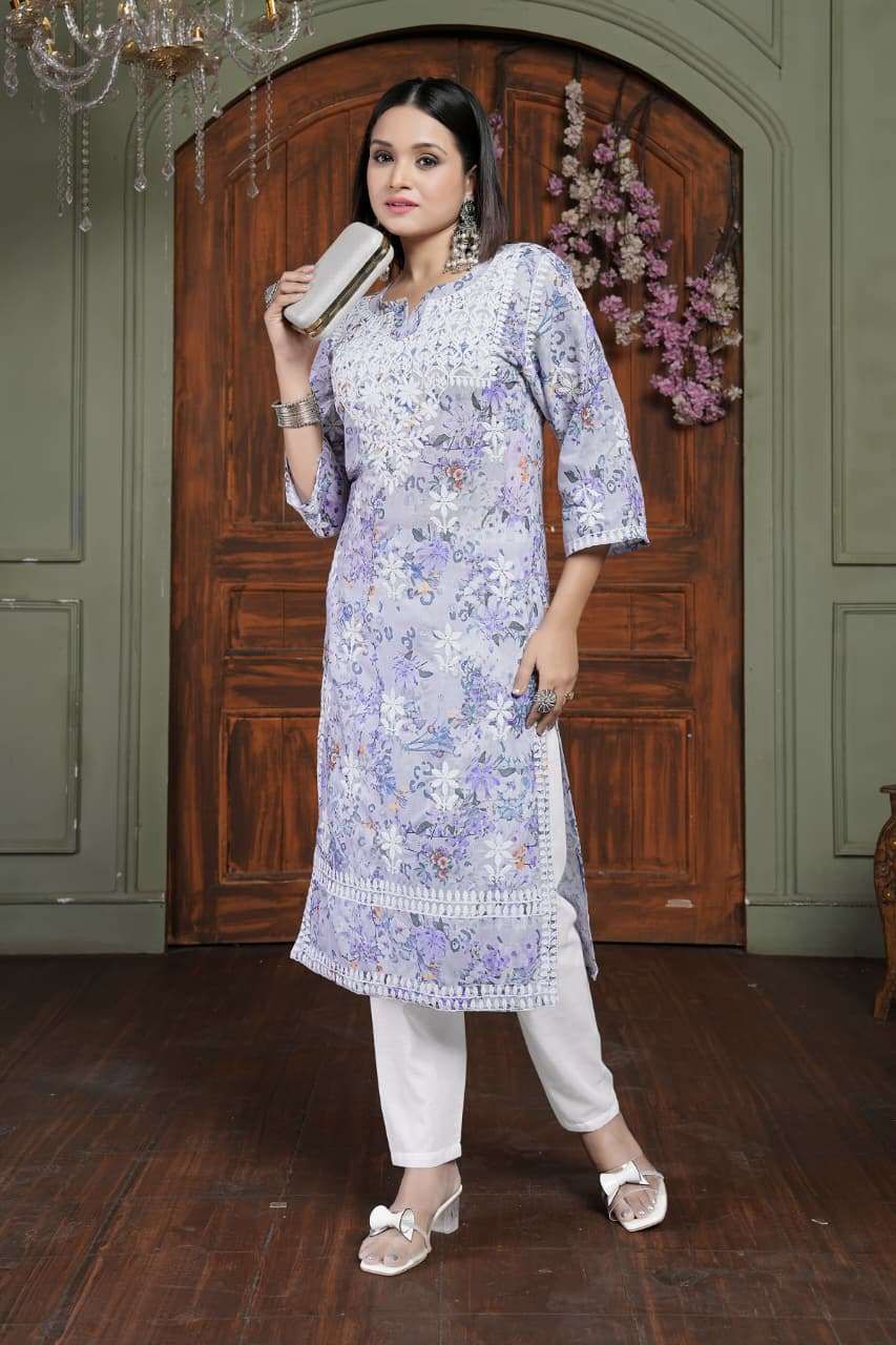 RASIKA VOL-2 BY ASLIWHOLESALE DESIGNER PURE COTTON PRINTED KURTIS-00295
