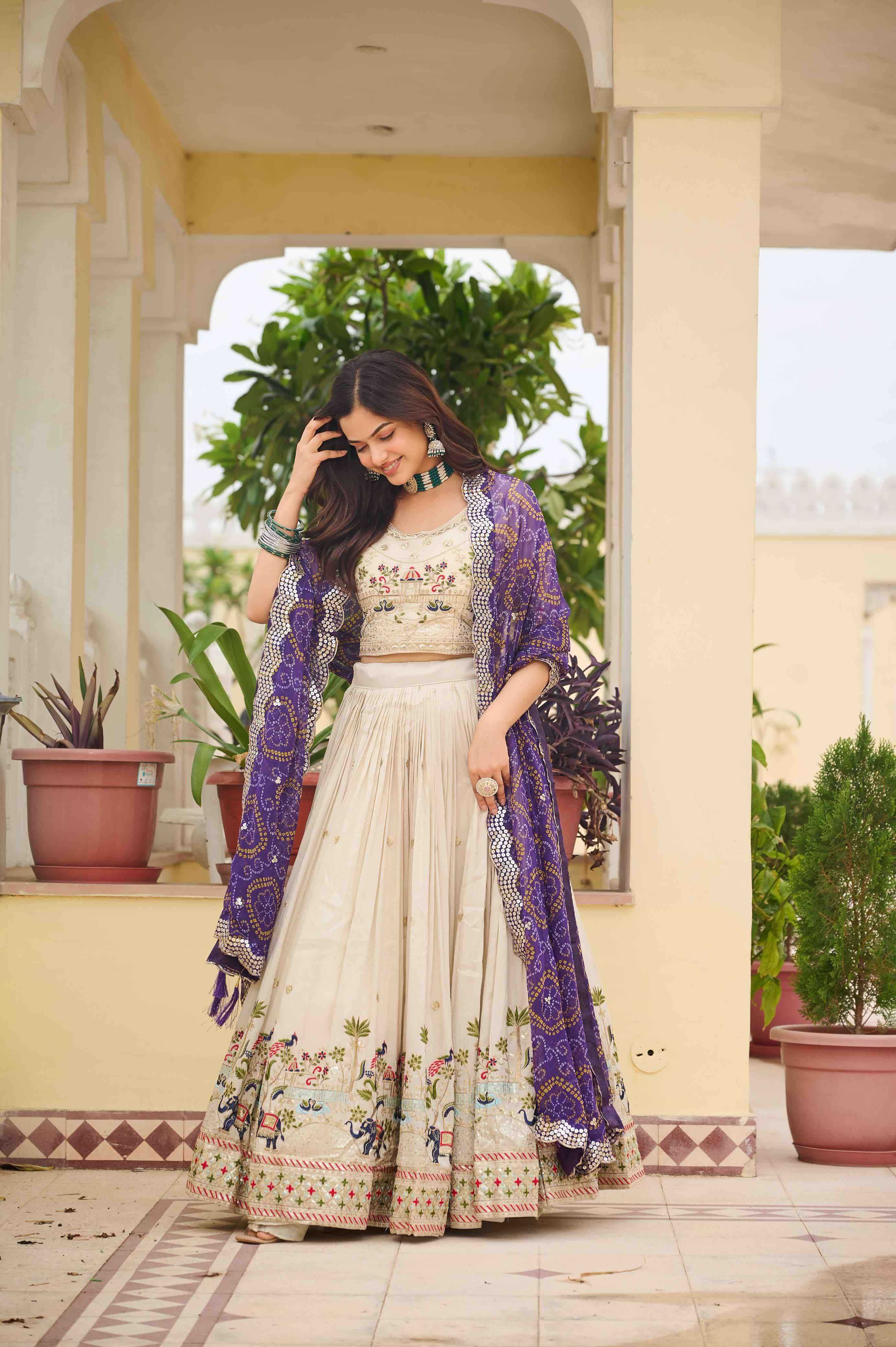 RM-143 BY ASLIWHOLESALE DESIGNER PURE SILK EMBROIDERY LEHENGAS-00236