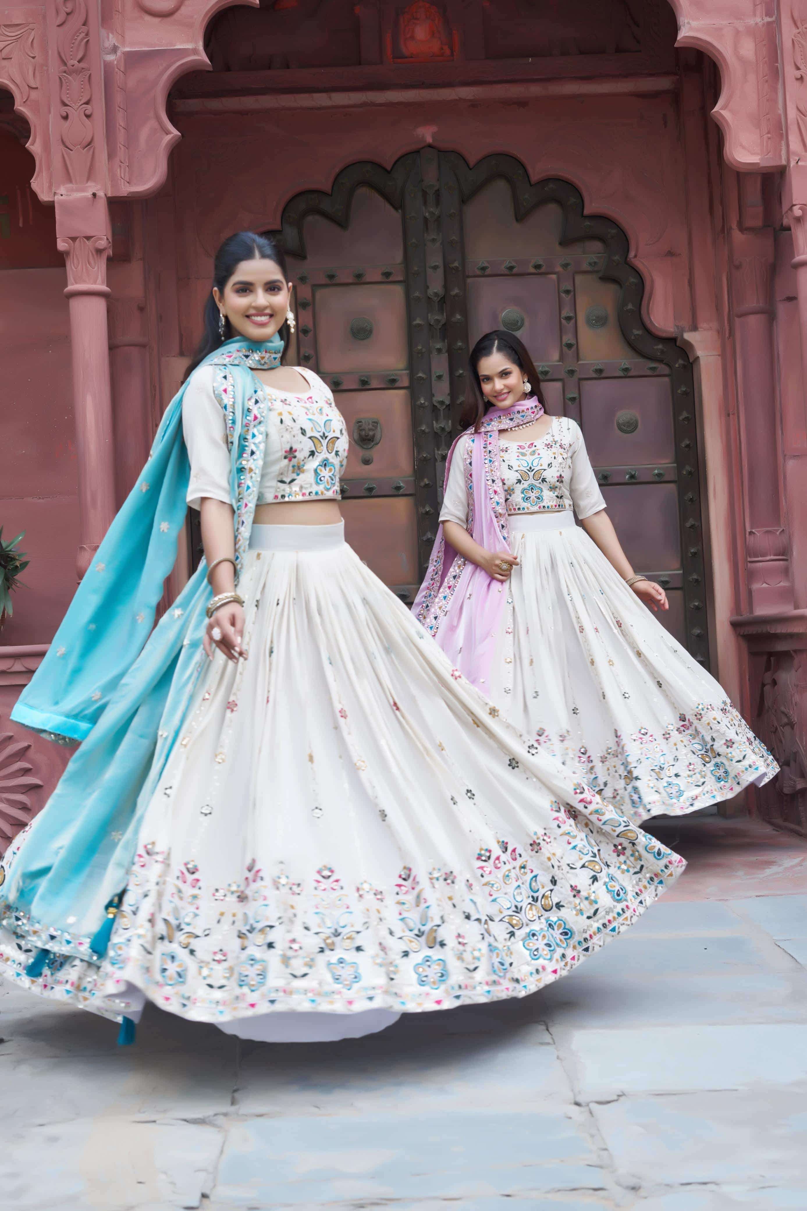RM-144 BY ASLIWHOLESALE DESIGNER PURE SILK EMBROIDERY LEHENGAS-00236