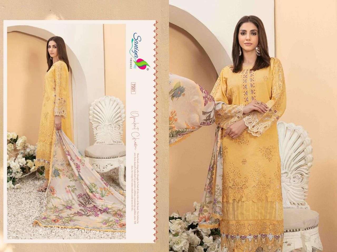 SANIYA TRENDZ RANG RASIYA VOL-07 PURE COTTON EMBROIDERY PAKISTANI DRESS-00071
