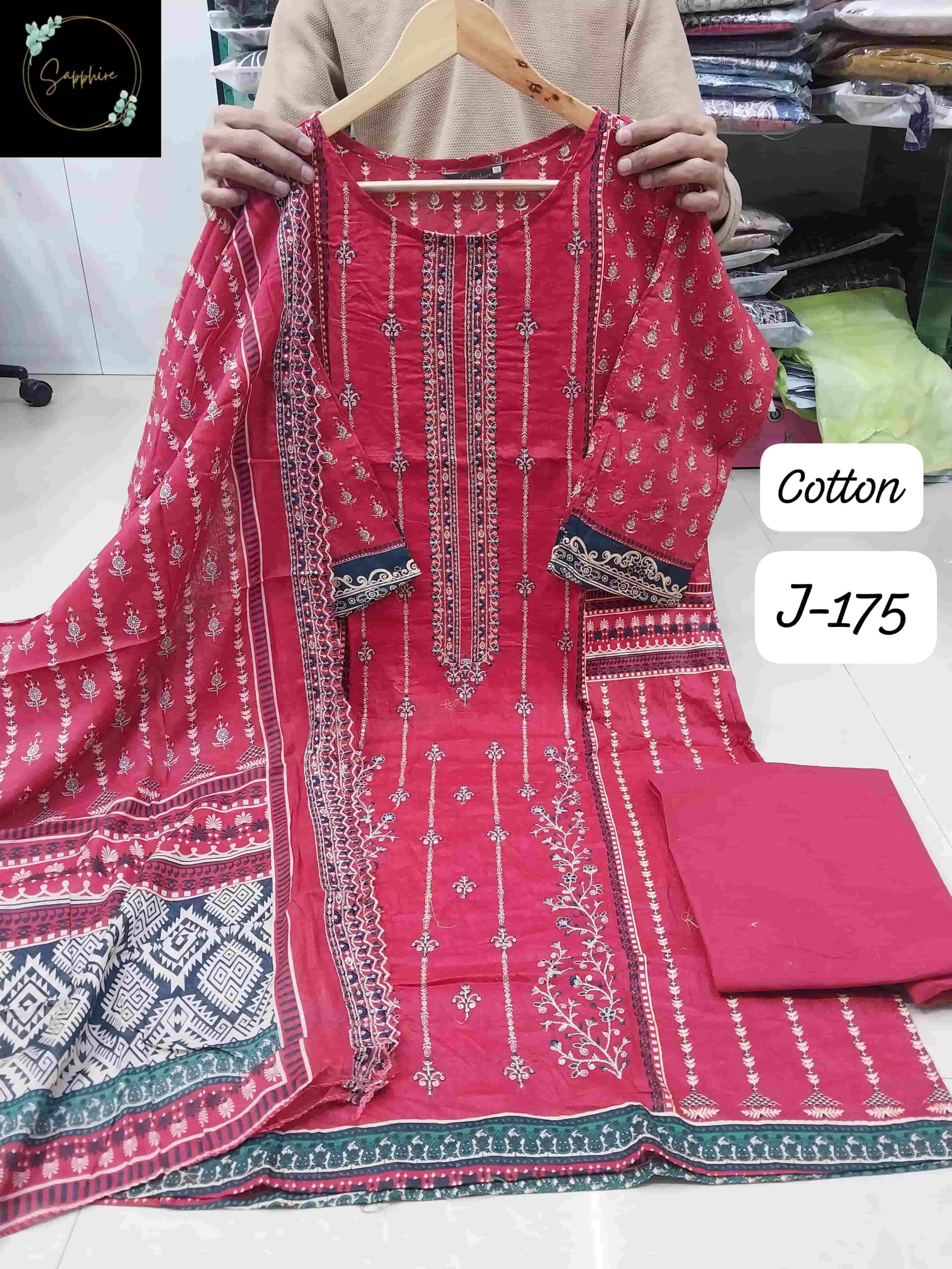 SAPPHIRE JAZMIN-175 PURE LAWN COTTON PRINTED DRESSES-00272