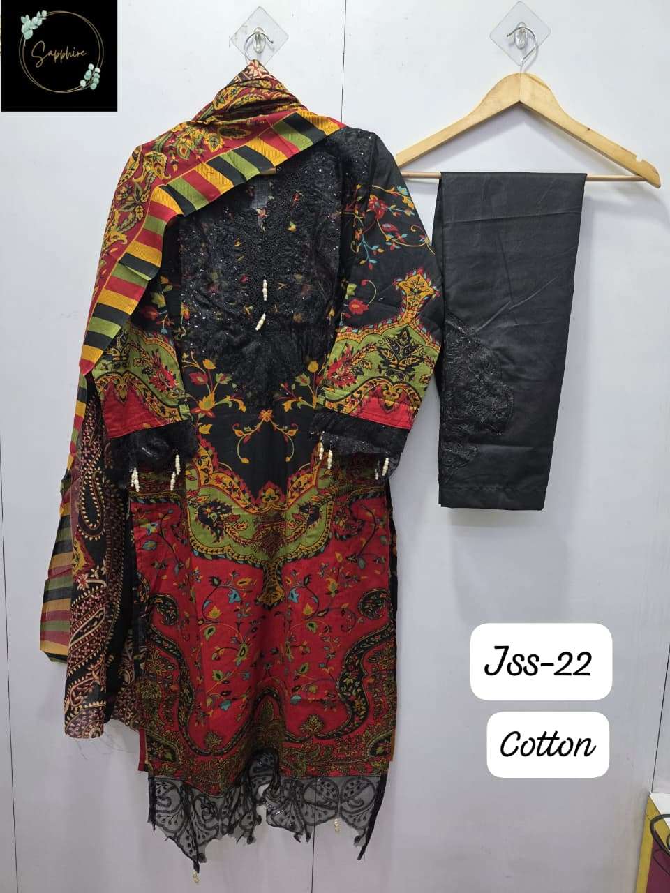 SAPPHIRE JAZMIN VOL-22 PURE COTTON EMBROIDERY PAKISTANI DRESSES-00272
