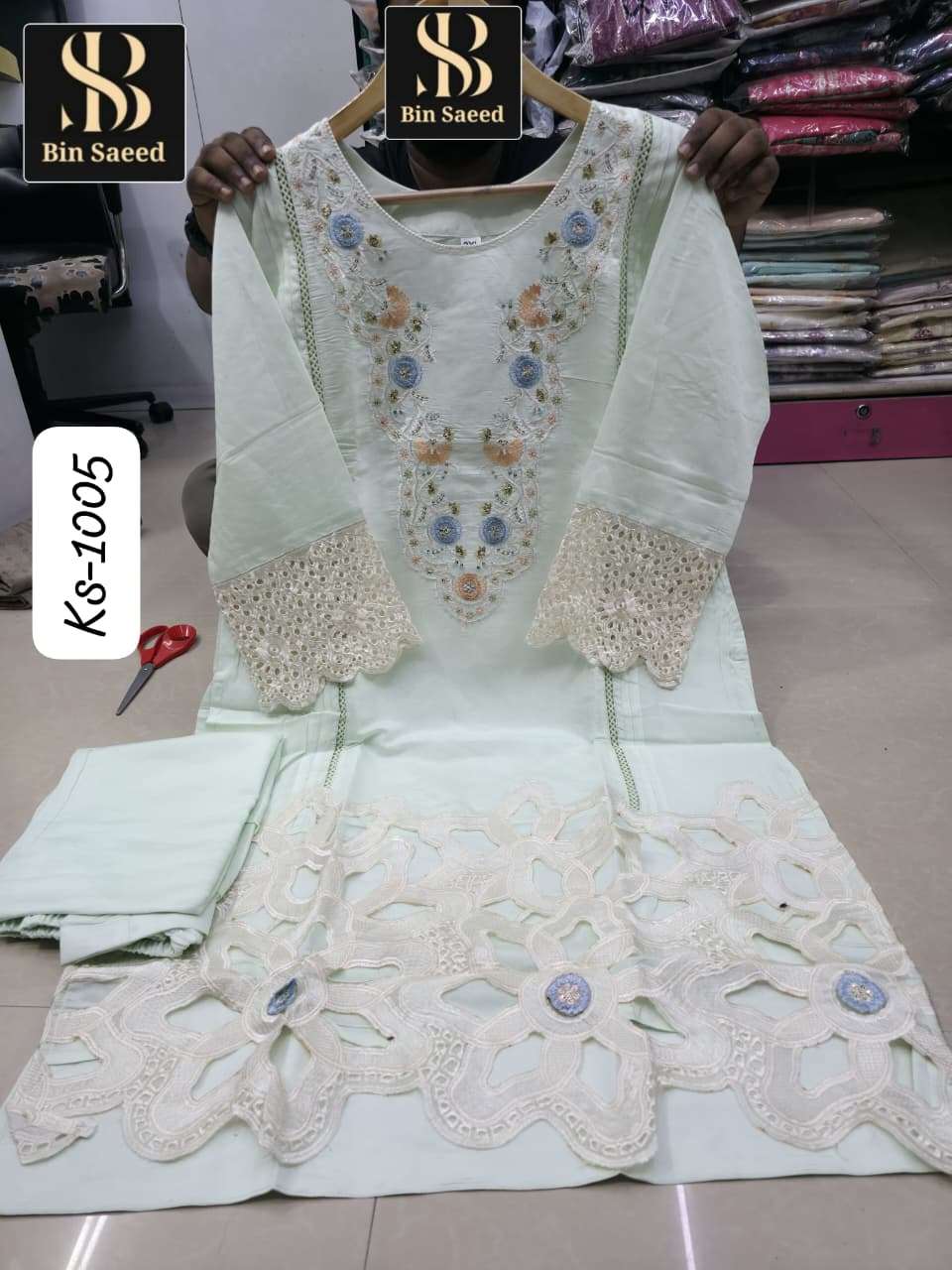 SAPPHIRE KS-1005 PURE COTTON EMBROIDERY DRESSES-00272