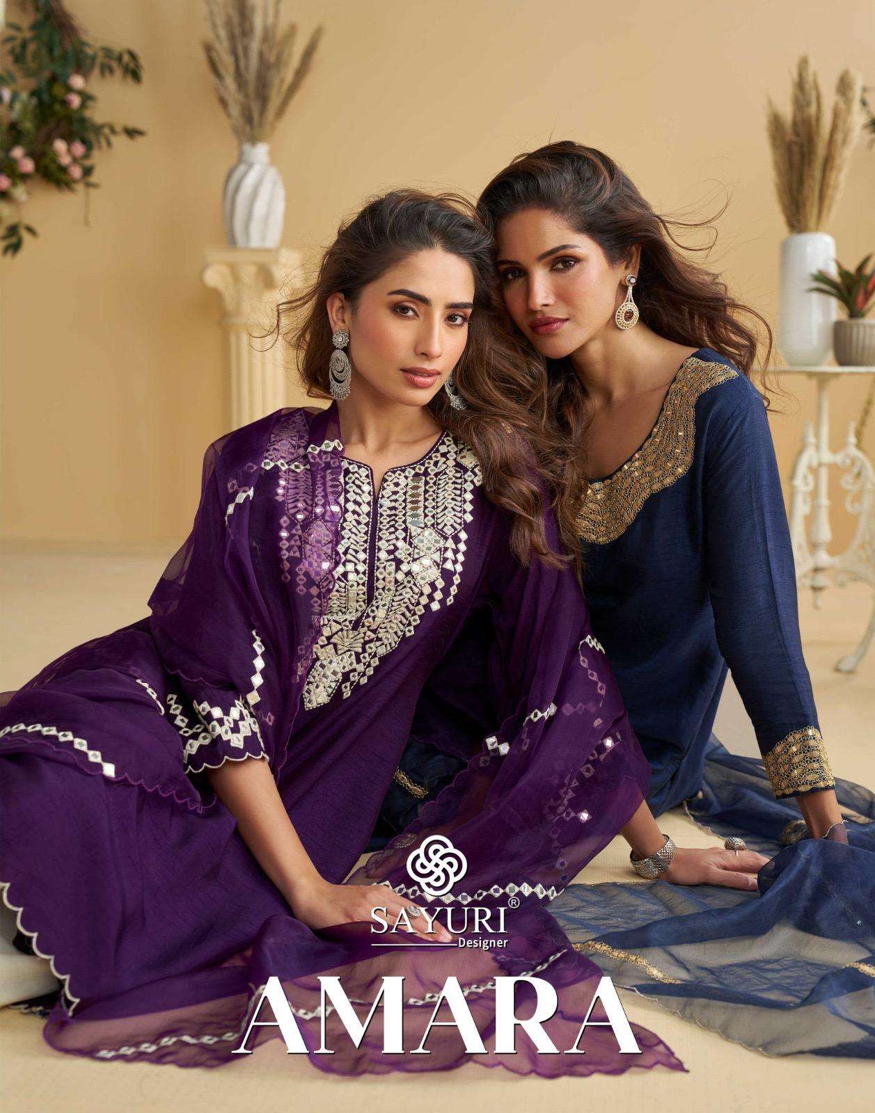 SAYURI AMARA 10121 TO 10125 SERIES PURE SILK EMBROIDERY DRESSES-00028