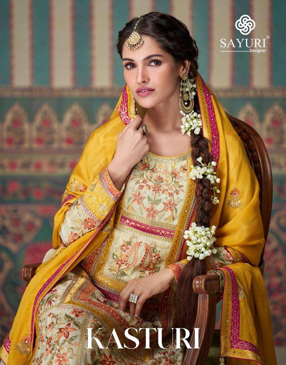 SAYURI KASTURI 5715 TO 5716 SERIES PURE VICHITRA SILK DRESSES-00028