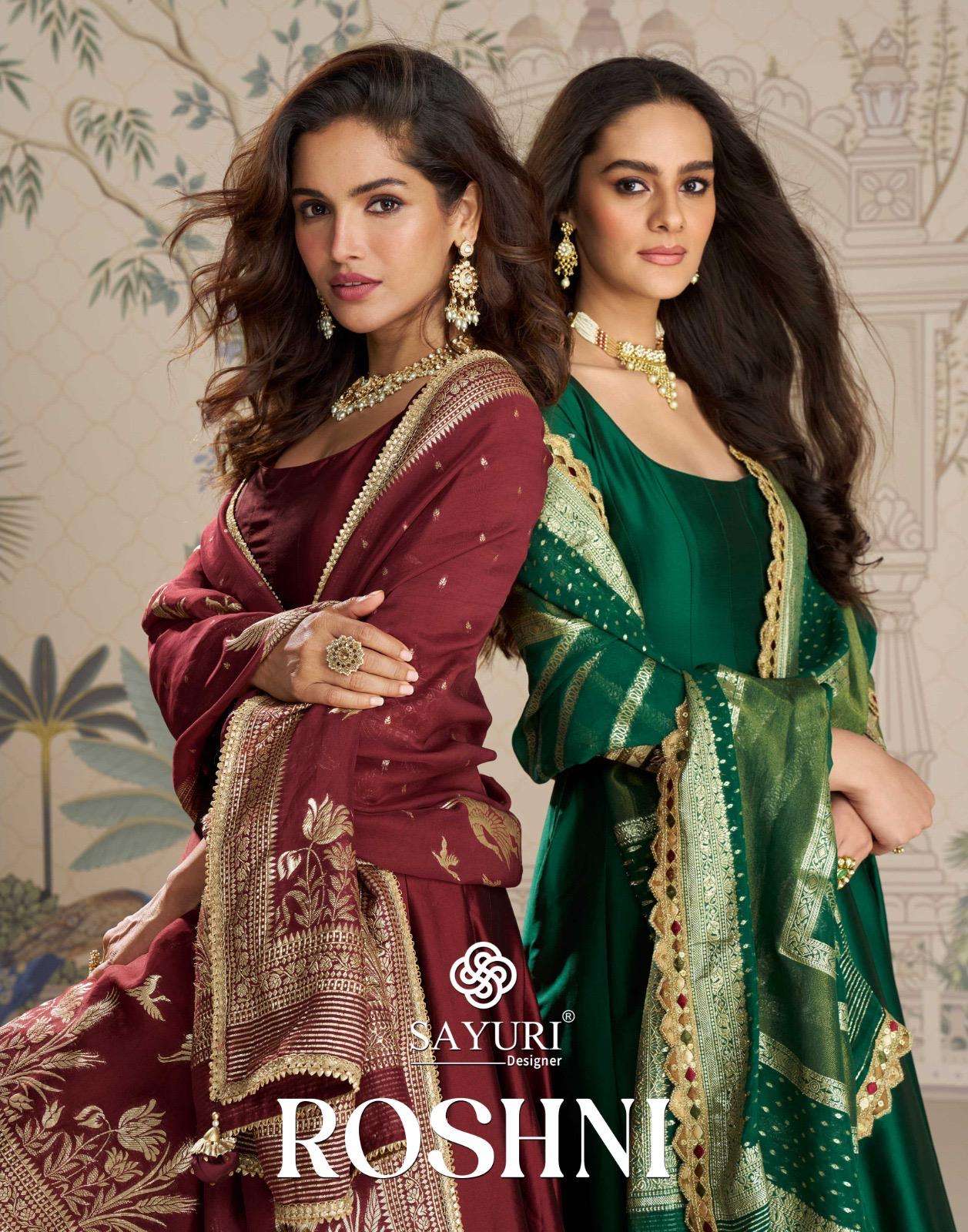SAYURI ROSHNI 10039 TO 10041 SERIES PURE JACQUARD SILK DRESSES-00150