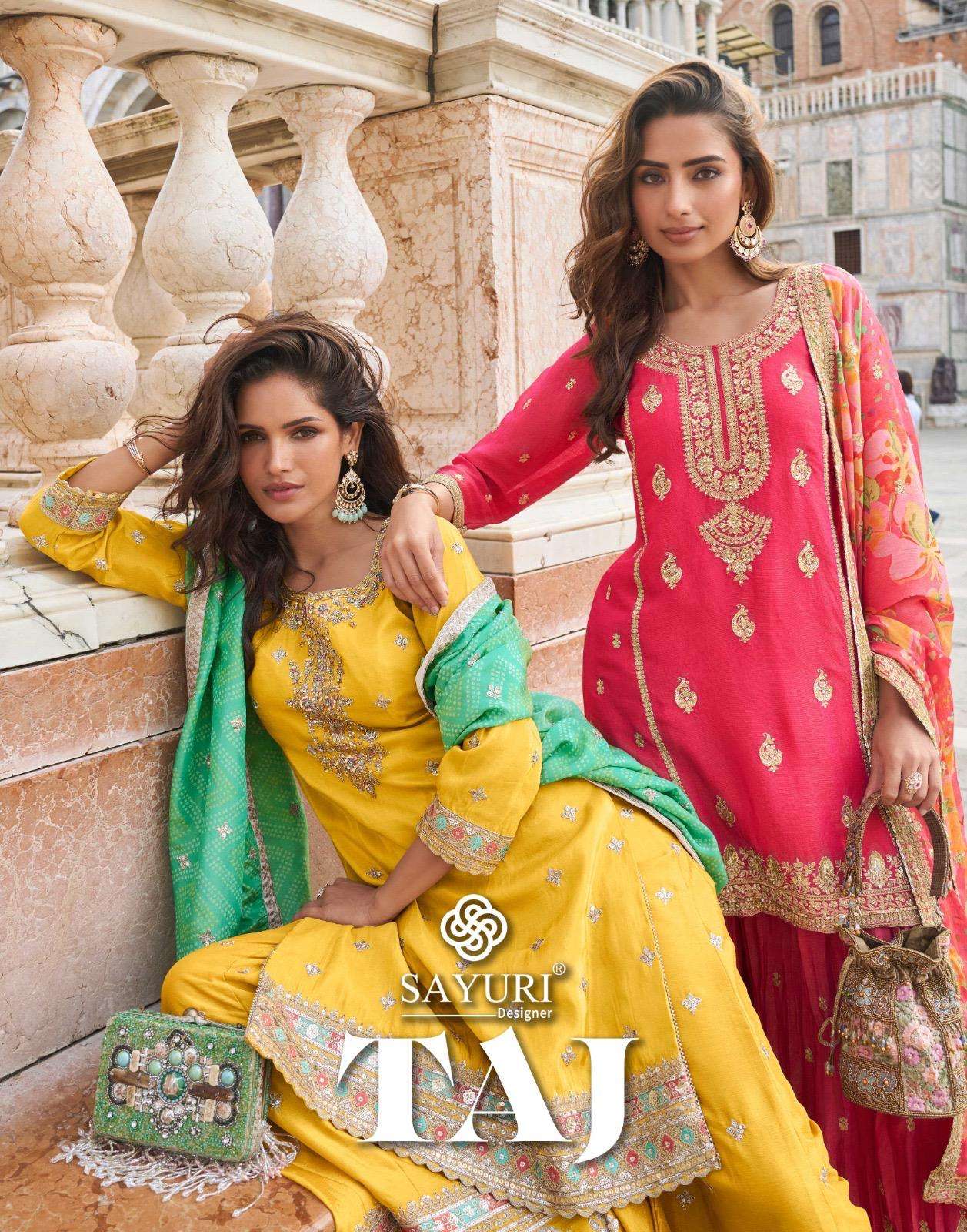 SAYURI TAJ 10032 TO 10035 SERIES PURE VISCOSE SILK DRESSES-00150