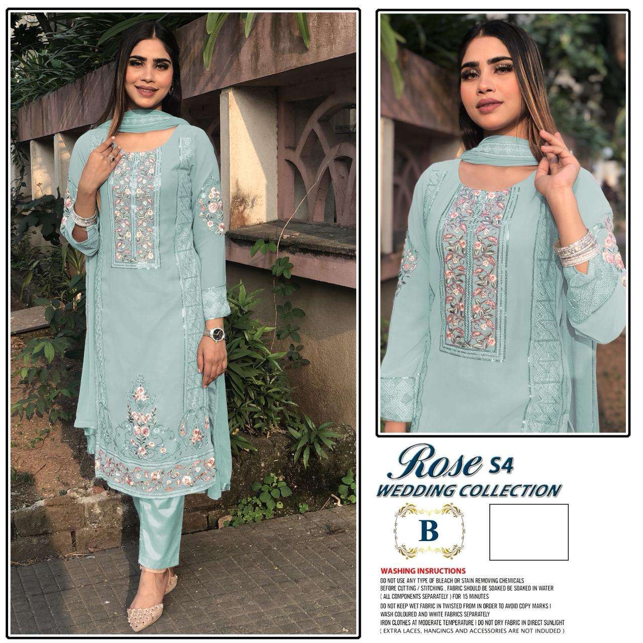 SHANAYA FASHION ROSE 24 SERIES PURE FAUX GEORGETTE EMBROIDERY PAKISTANI DRESSES-00201