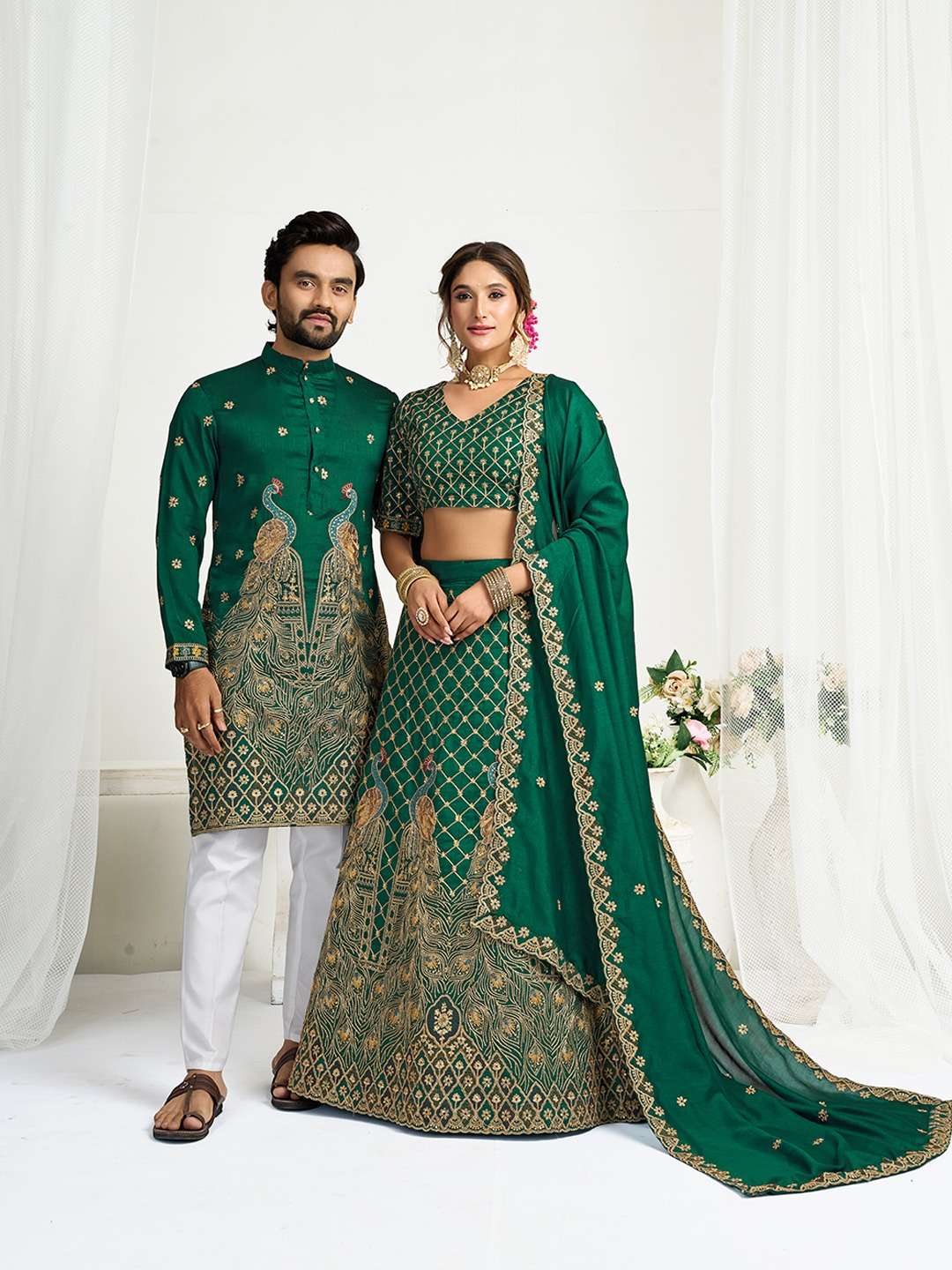 SHEE STAR COUPLE VOL-06 BY ASLIWHOLESALE DESIGNER PURE SILK LEHENGAS-00026