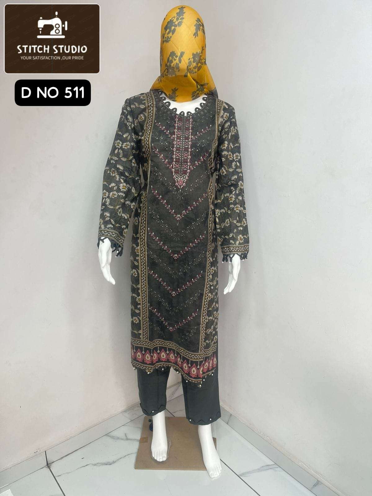 STITCH STUDIO DN-511 PURE COTTON EMBROIDERY DRESSES-00400