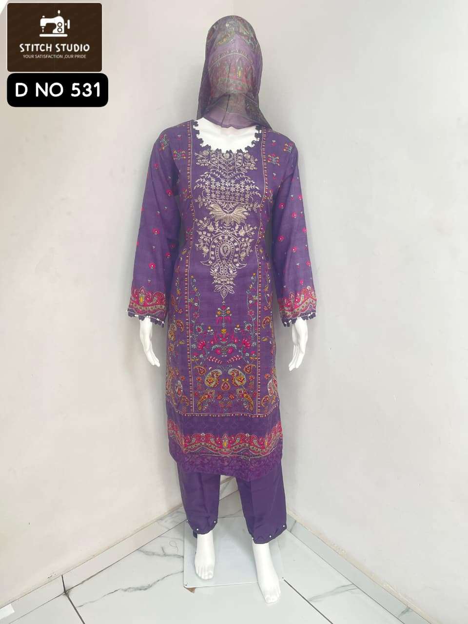 STITCH STUDIO DN-531 TO 532 SERIES PURE COTTON EMBROIDERY DRESSES-00400