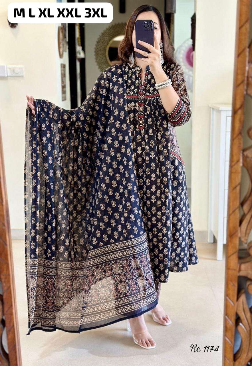 SWATI VOL-86 BY ASLIWHOLEALE DESIGNER PURE COTTON PRINTED EMBROIDERY DRESSES-00237