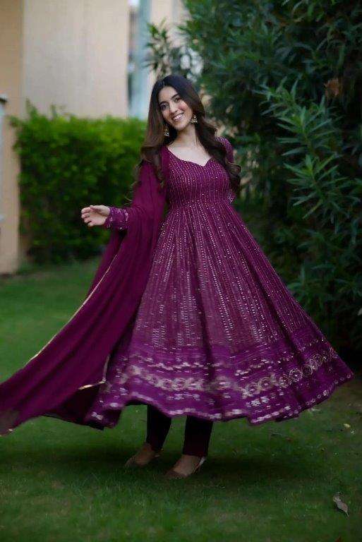 TD-6039 BY ASLIWHOLESALE DESIGNER PURE FAUX BLOOMING EMBROIDERY DRESSES-00235