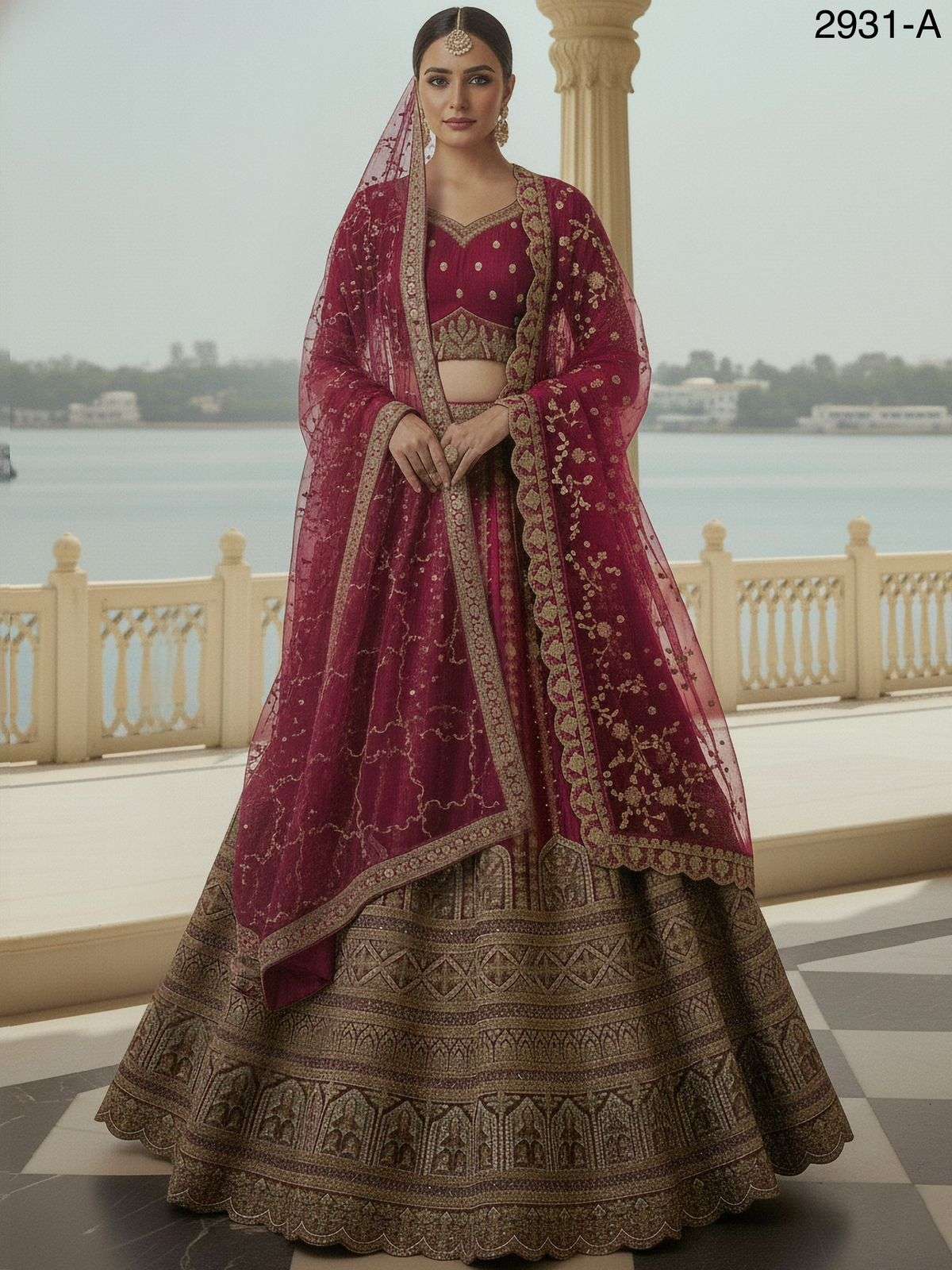 2931 HIT COLOUR BY ASLIWHOLESALE DESIGNER PURE SILK EMBROIDERY LEHENGAS-00130