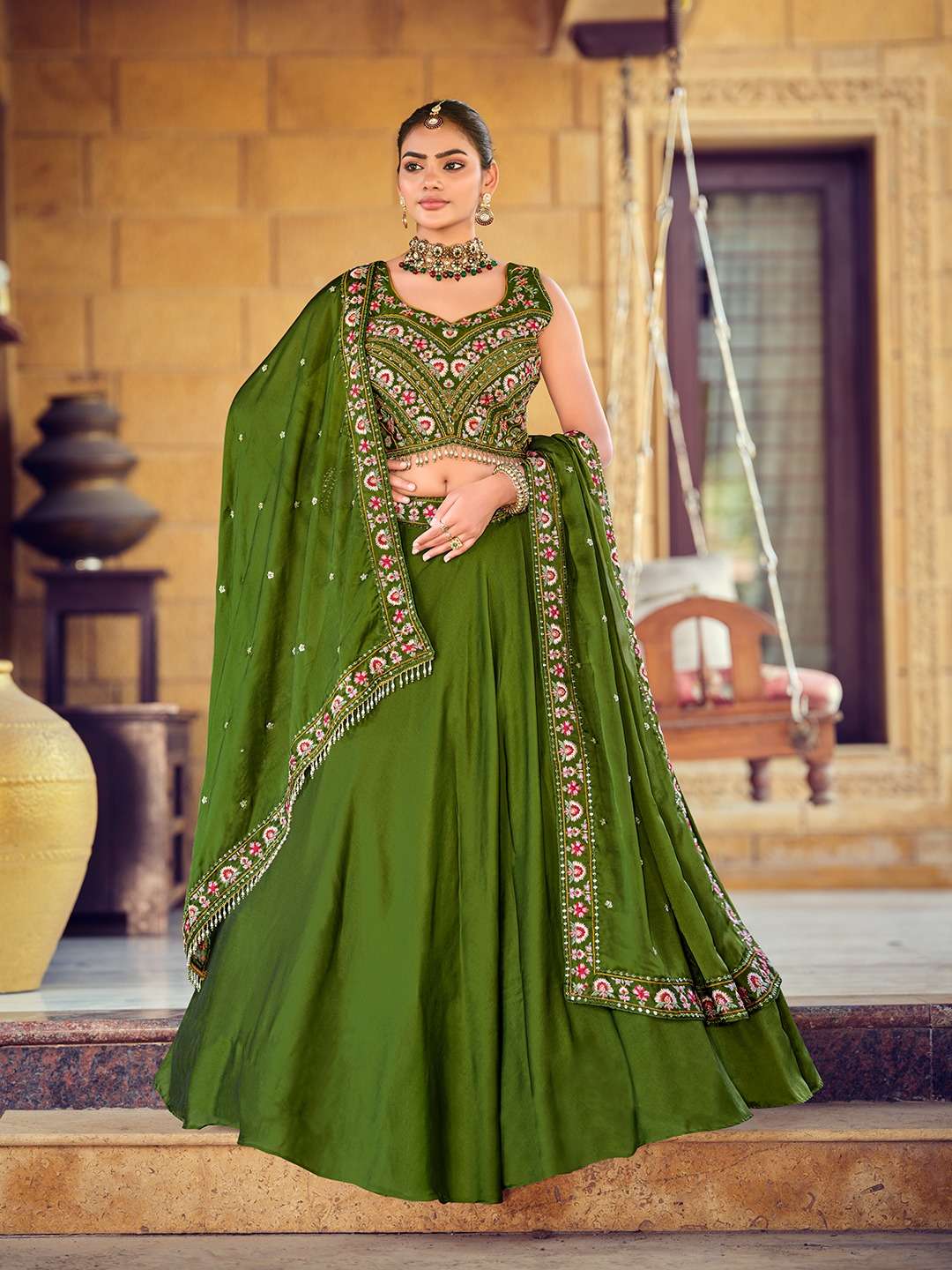 346 SERIES BY ASLIWHOLESALE DESIGNER PURE SILK LEHENGAS-00265