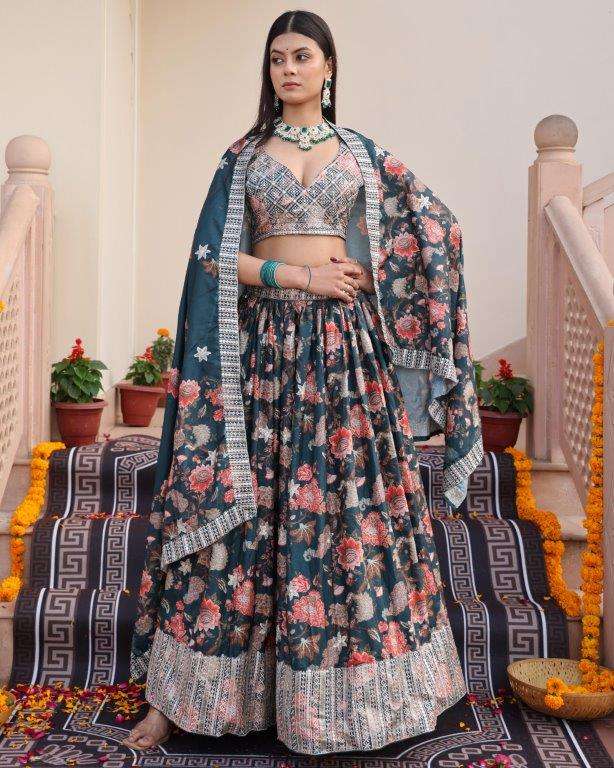 354 SERIES BY ASLIWHOLESALE DESIGNER PURE CHINON EMBROIDERY LEHENGAS-00265