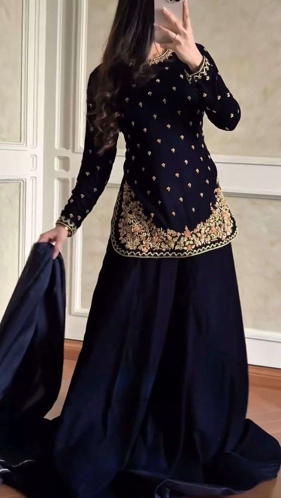 5941 HIT COLOUR BY ASLIWHOLESALE DESIGNER PURE VELVET EMBROIDERY DRESSES-00242