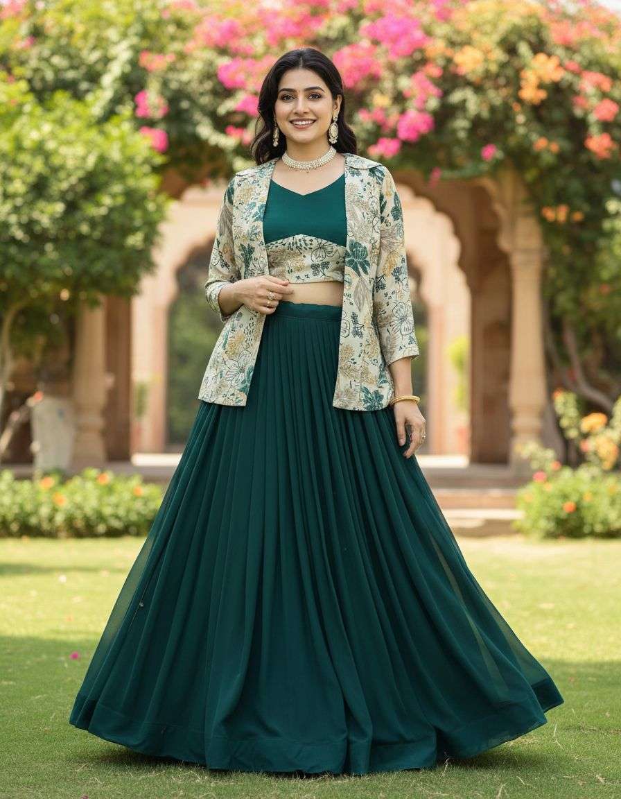 8218 COLOUR BY ASLIWHOLESALE DESIGNER PURE GEORGETTE LEHENGAS-00135
