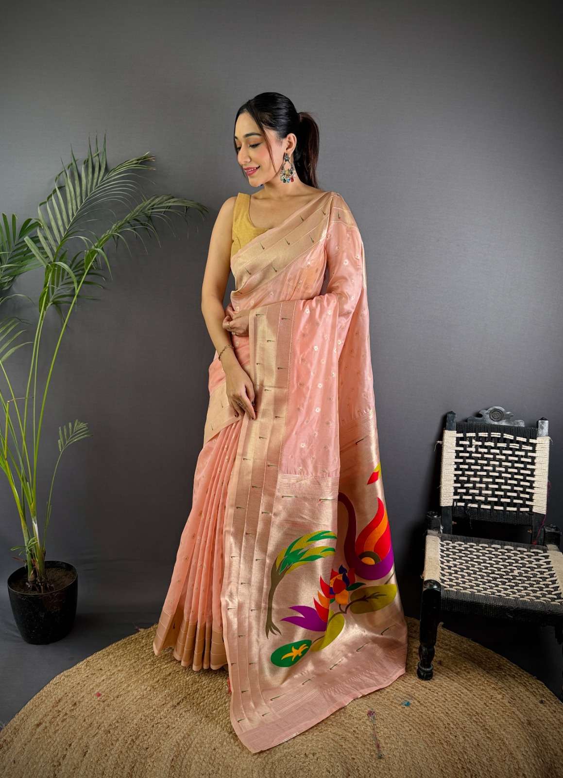 AAGNI BY ASLIWHOLESALE DESIGNER PURE PAITHANI SAREES-00230