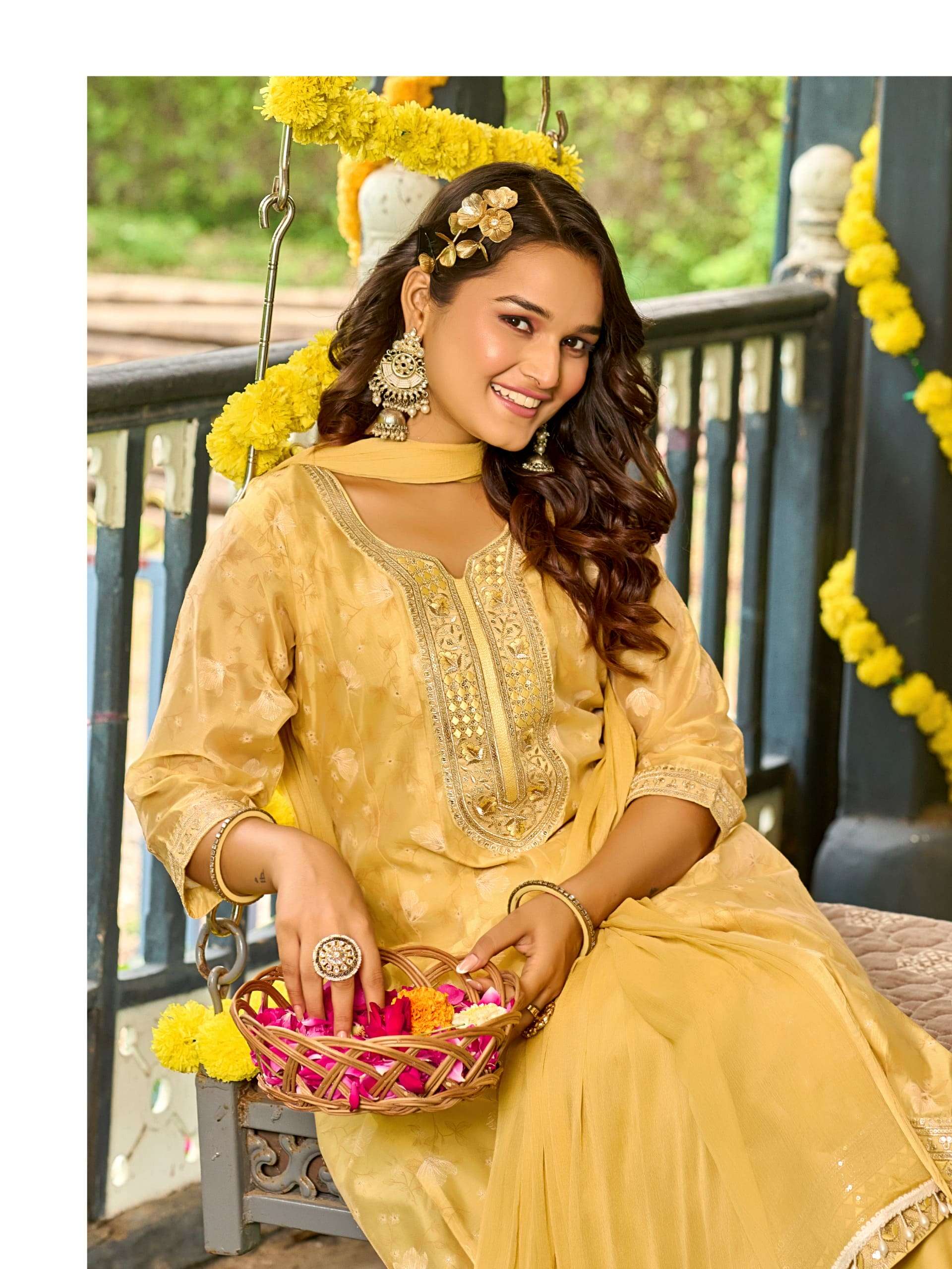 AANCHI JIGISHA PURE SILK BUTTI EMBROIDERY DRESSES-00286