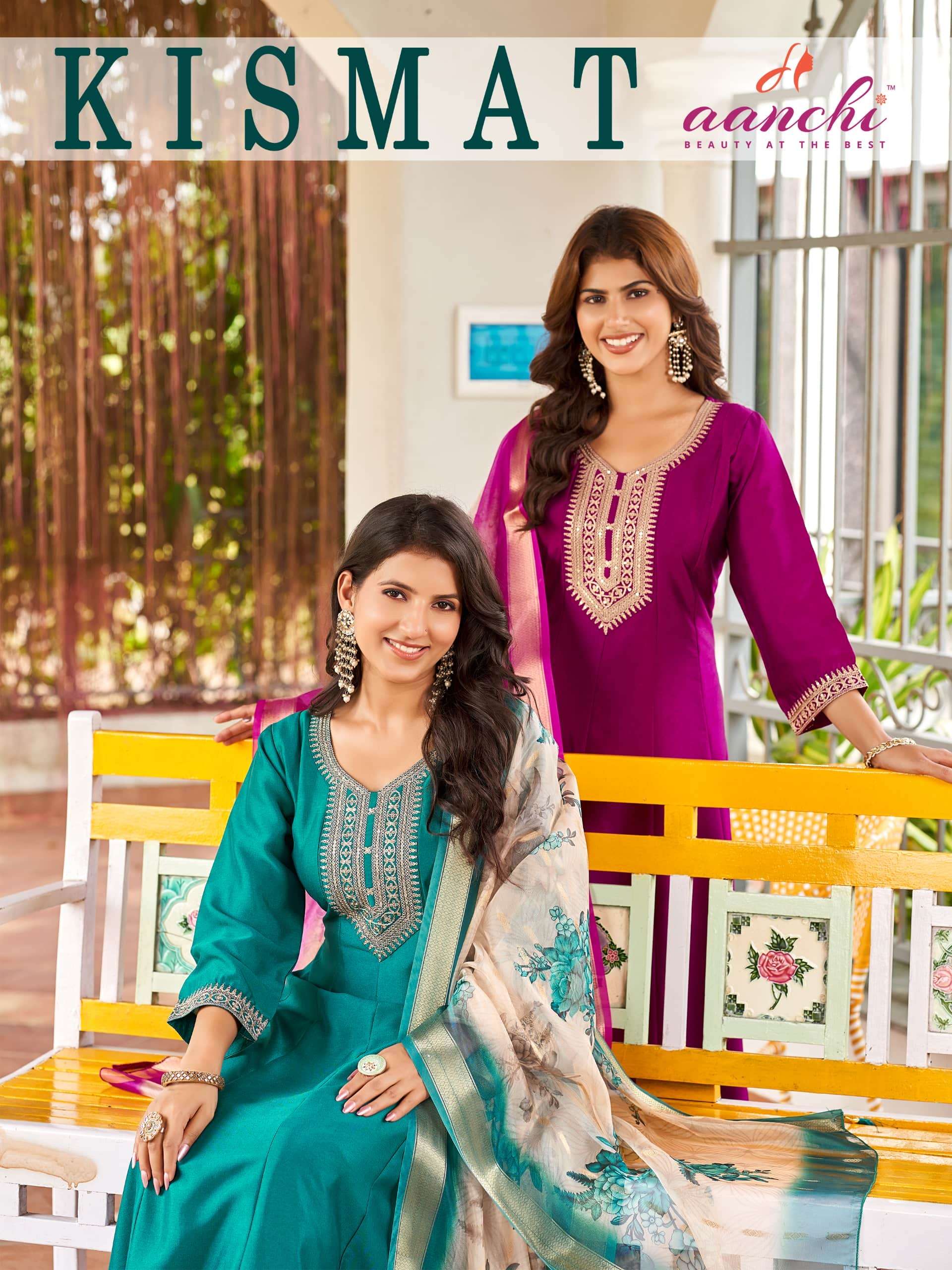 AANCHI KISMAT CRYSTAL SILK EMBROIDERY DRESSES-00286
