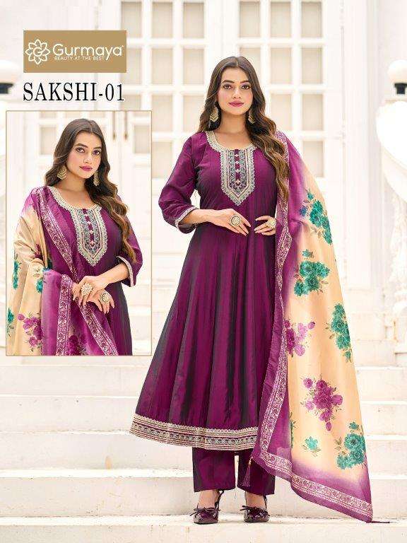 AANCHI SAKSHI PURE RANGEELA SILK EMBROIDERY DRASSES-00286