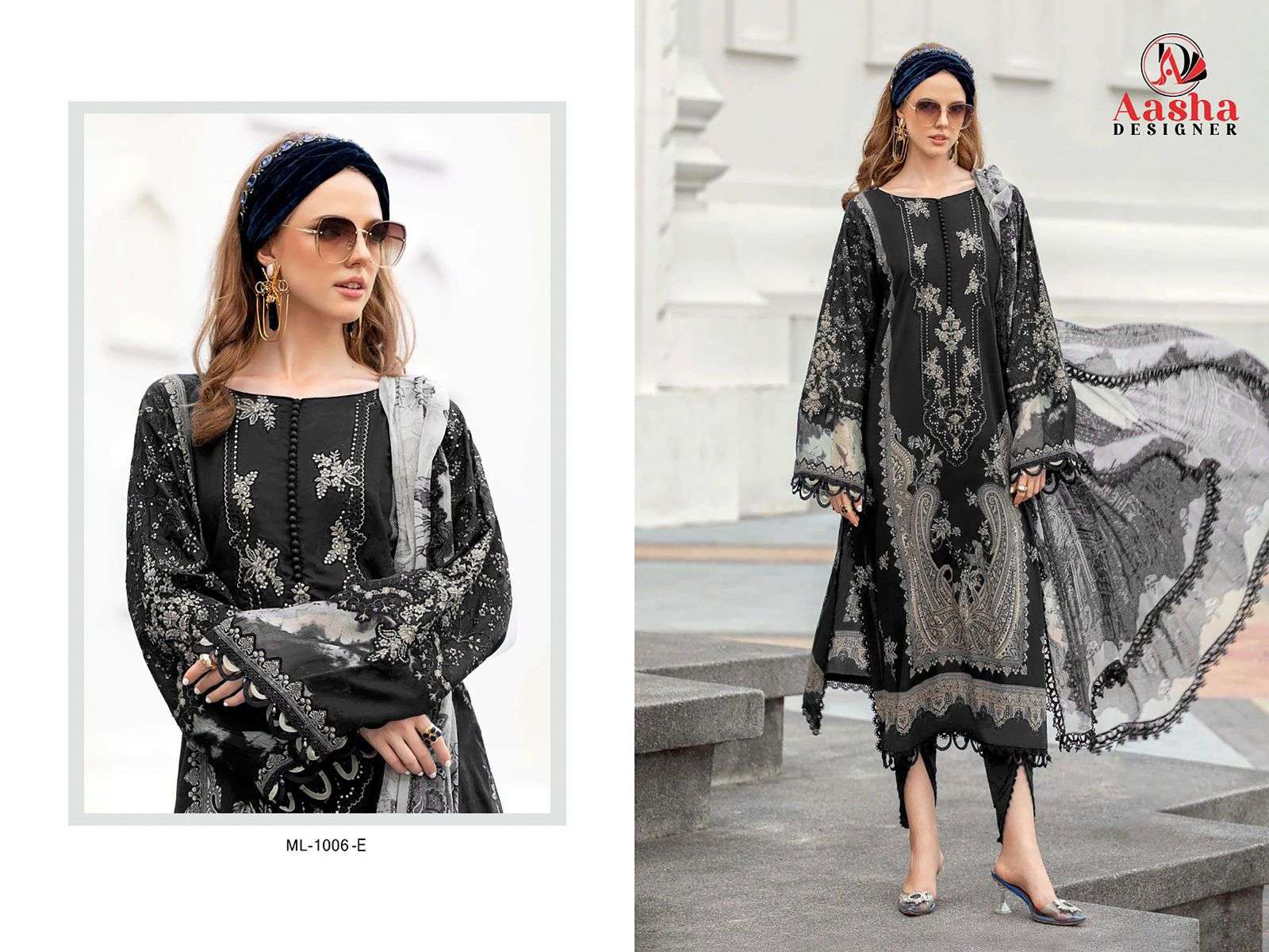 AASHA 1006 E SERIE PURE COTTON PRINTED EMBROIDERY PAKISTANI DRESS-00062