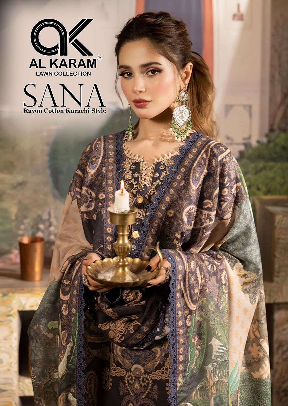 AL KARAM SANA 1001 TO 1006 SERIES PURE  RAYON PRINTED DRESSES-00201
