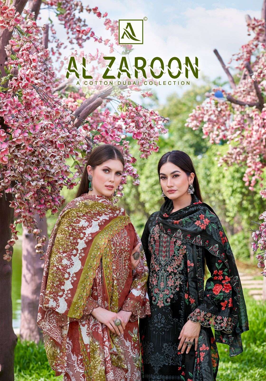 ALOK SUIT AL ZAROON PURE CAMBRIC COTTON PRINTED PAKISTANI DRESSES-00201