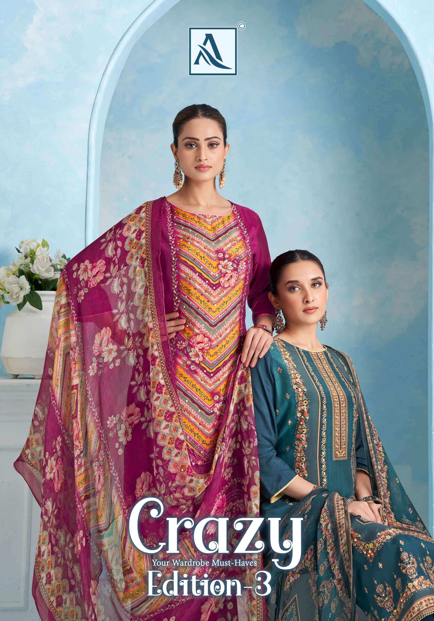 ALOK SUIT CRAZY VOL-03 PURE VISCOSE MUSLIN PRINTED PAKISTANI DRESSES-00011