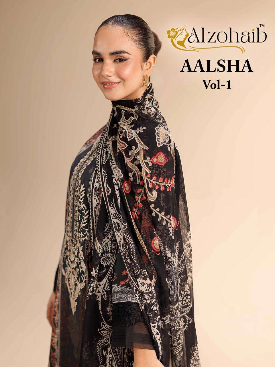ALZOHAIB AALSHA VOL-01 1346-A TO 1346-B SERIES PURE COTTON EMBROIDERY PAKISTANI DRESSES-00011