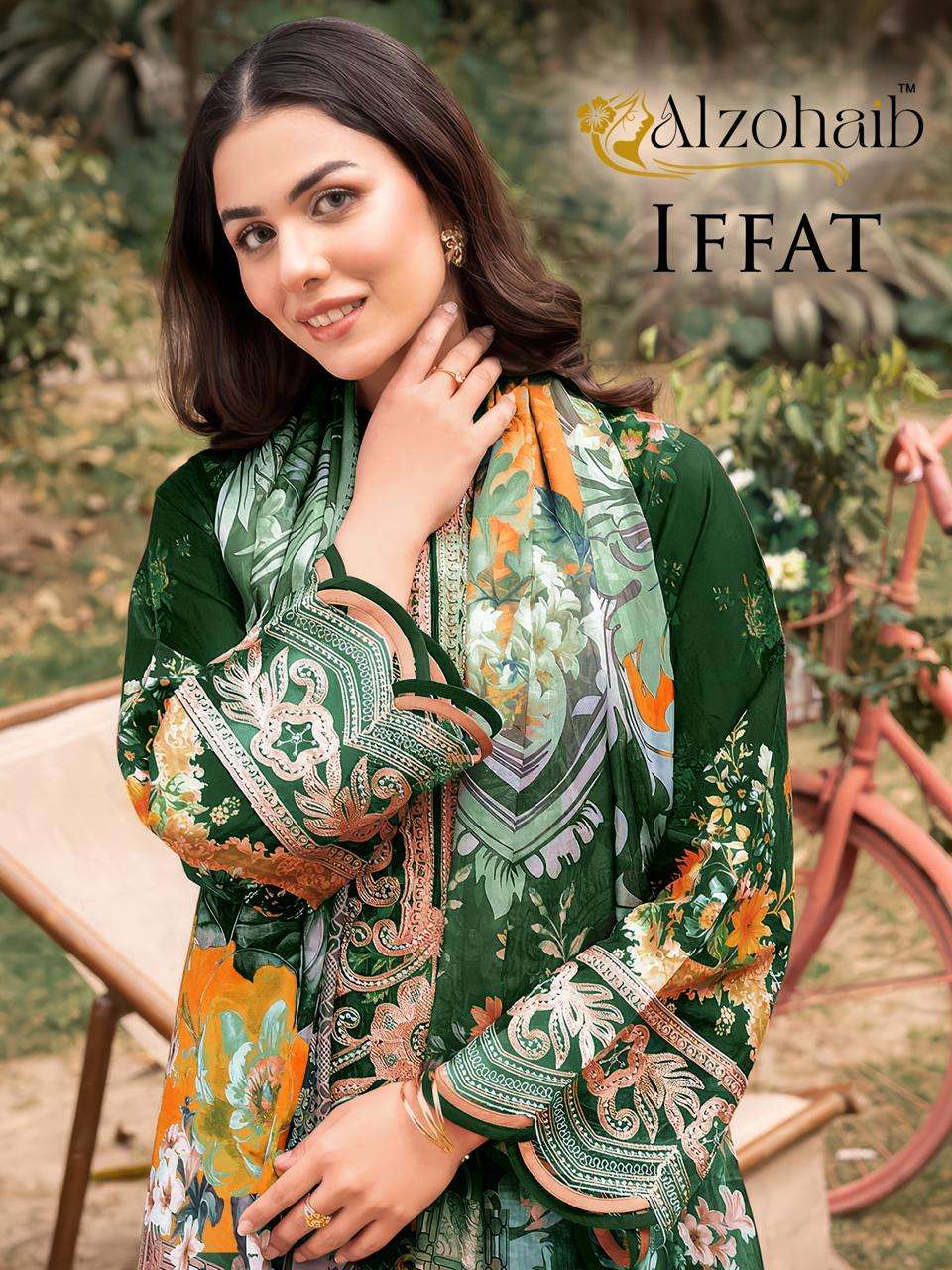 ALZOHAIB AARIFA VOL-02 AZ-1344 OR AZ-1365 SERIES PURE COTTON EMBROIDERY PAKISTANI DRESSES-00062