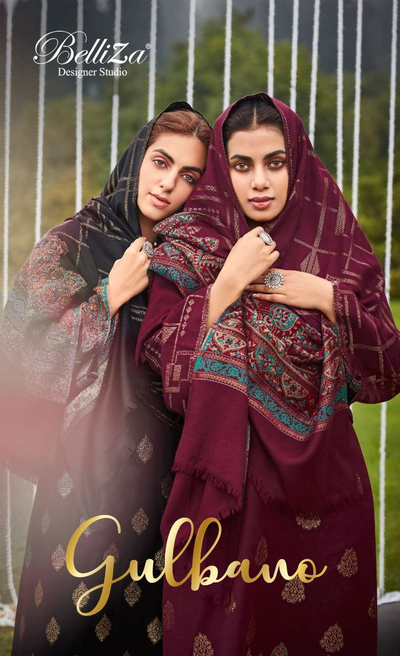 BELLIZA GULBANO 726-001 TO 726-008 SERIES PURE PASHMINA PAKISTANI DRESSES-00011