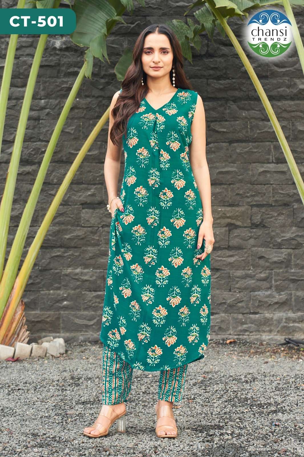 CHANSI TRENDZ SARVAMANGALA PURE COTTON PRINTED KURTIS-00303