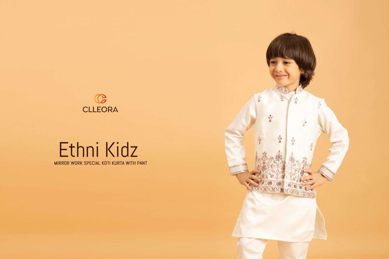 CLLEORA ETHNI KIDZ 91021 TO 91025 SERIES PURE MALAI SATIN EMBROIDERY PRINTED KIDS KURTA-00278
