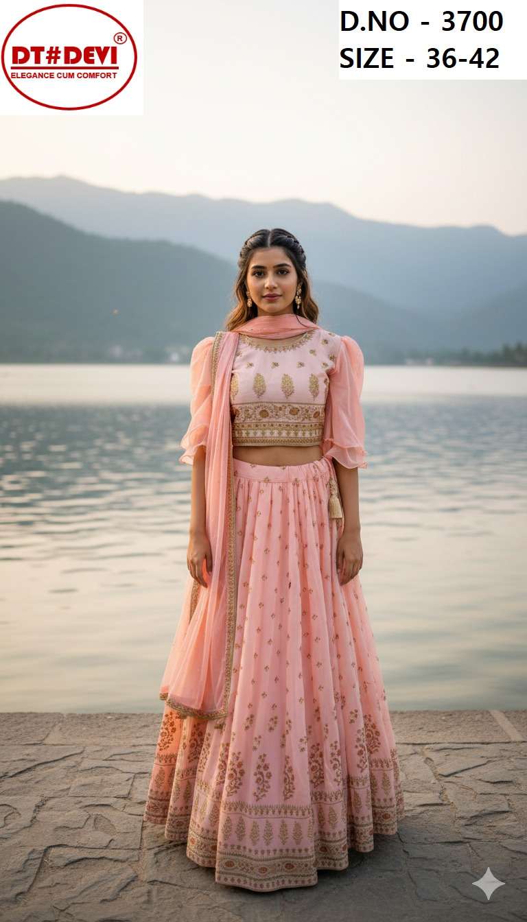 DT DEVI AVIKA 3700 SERIES PURE GEORGETTE EMBROIDERY KIDS WEAR-00309