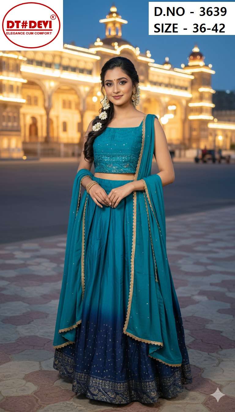 DT DEVI DEEWANIYAT 3639 SERIES PURE GEORGETTE EMBROIDERY KIDS WEAR-00309