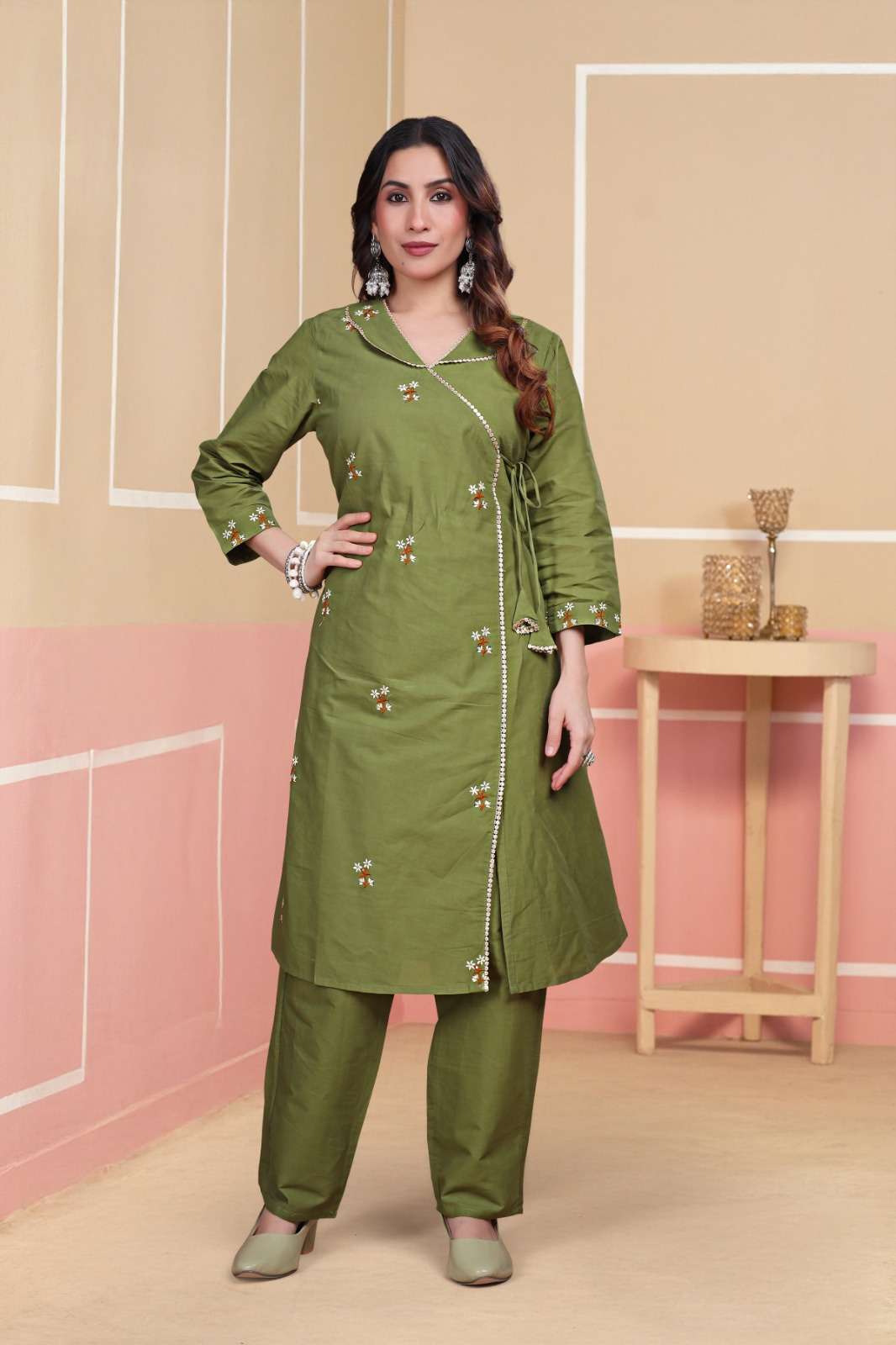 ELEGANT BY ASLIWHOLESALE DESIGNER PURE MAL COTTON EMBROIDERY KURTIS-00249